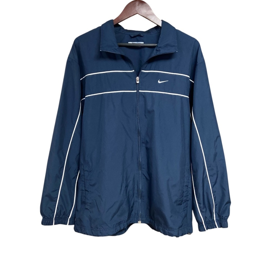 Vintage 90s Nike Windbreaker Jacket Blue Size Large Retro Sportswear